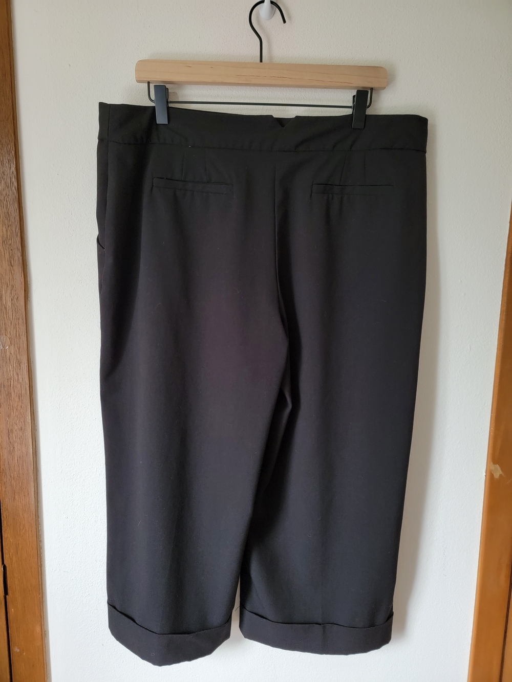George Black Cropped Wide-Leg Capris Work Wear Size 16 - Picture 5 of 12